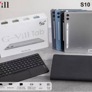 Tablette Android G Vill S10 10,1 pouces 32 Go + 512 Go avec clavier et fonction d'appel Wi-Fi – Modèle 2026 le plus récent - Product Image 1