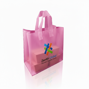 Factory Direct Plastic <b>Shopping</b> <b>Bag</b> Waterproof Custom Logo Printing Durable With Soft Loop Handle For Takeout And Retail - Product Image 1
