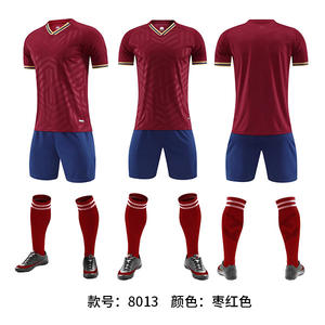 Camiseta de Fútbol Unisex Personalizada de Alta Calidad con Nombre y Número, Uniforme de Club de Secado Rápido, Manga Corta de Spandex/Algodón para Jugador - Product Image 1