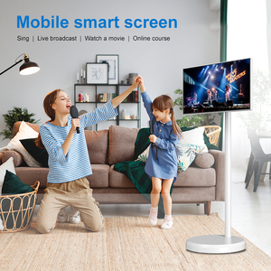 21.5 Inch Android Smart <b>Screen</b> White Indoor Floor <b>Standing</b> Tablet With Battery Television on Wheels Android Full Hd Monit - Product Image 2