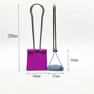 60mm Make it thicker and bigger office Supplies blue and red Metal Paper Binder Clip