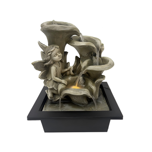 <span class=keywords><strong>Fontaine</strong></span> d'eau Calla Lily avec lumière LED, décoration <span class=keywords><strong>de</strong></span> jardin intérieure et extérieure, <span class=keywords><strong>fontaine</strong></span> <span class=keywords><strong>de</strong></span> bureau - Product Image 1