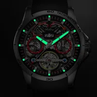 Jam Tangan Mekanik Otomatis Mark Fairwhale Pioneer Series Racing Tali Karet Cair Alami Cadangan Daya 42 Jam Bercahaya FW-6120