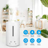 Humidificateur portable grande capacité 4L à remplissage par le haut, avec réglage de l'humidité, contrôle tactile et minuterie, pour grossistes et pièces détachées d'humidificateurs