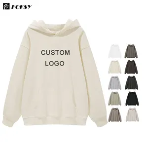 Wholesale High Quality Supplier Custom Design Logo Graphic Printed Embroidered Unisex Fleece Blank Plain Oversized Men'S Hoodies