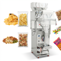 Machine d'emballage automatique de granulés pour noix, snacks, aliments, cacahuètes, haricots, pop-corn, chips de pommes de terre, avec remplissage d'azote et conditionnement en sachet