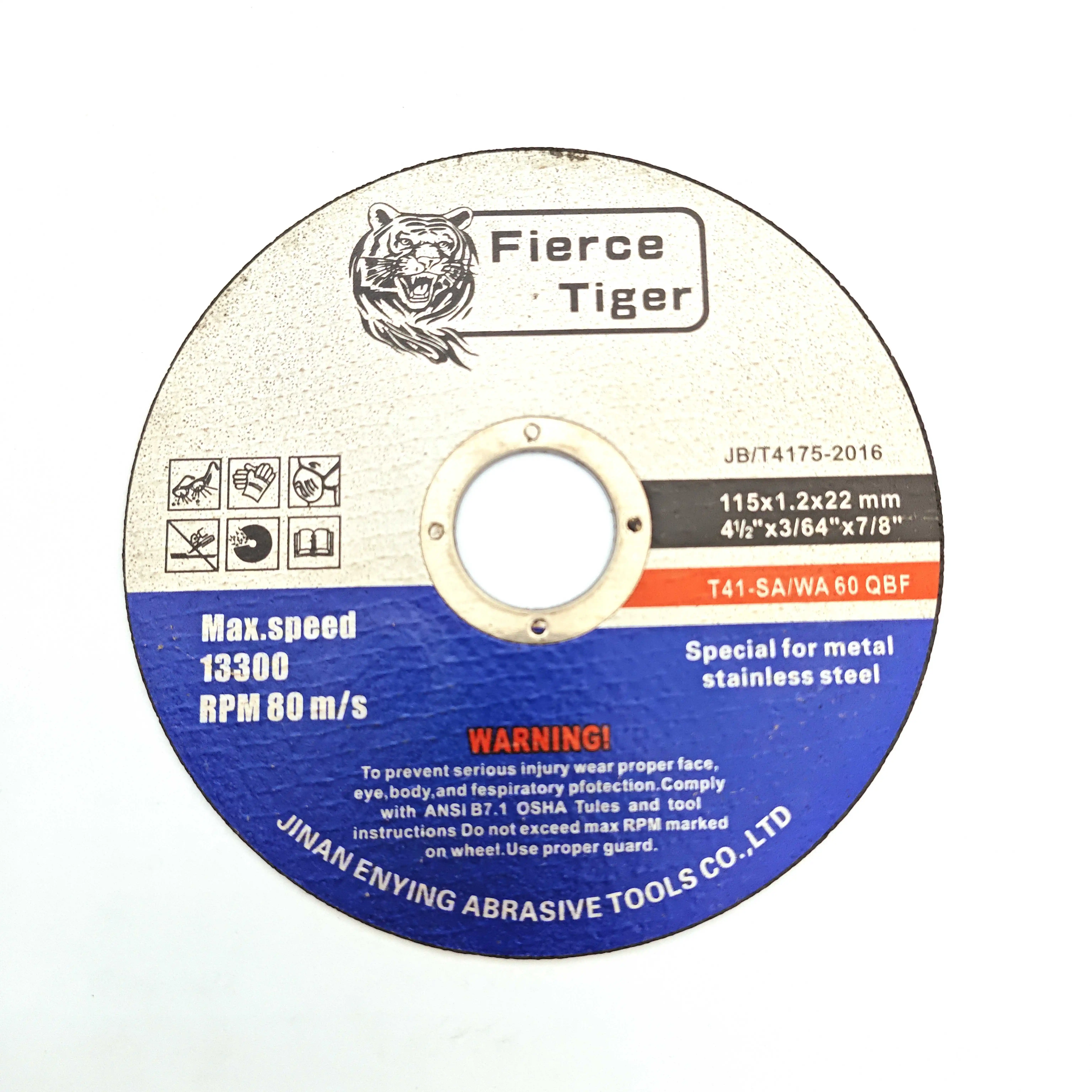 Disco de corte de 4.5inch115mm para amoladoras angulares abrasivo de alta eficiencia de corte