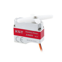 Moteur servo micro sans noyau HV KST A08N V6.0 DC7.4V 3.2Kgf.cm 0.09sec 2BB Glider DLG à engrenages métalliques pour aile de planeur RC et pièces de jouets