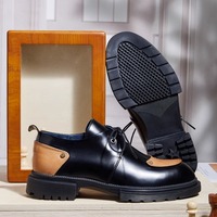 Brounvanm – chaussures en cuir solide pour hommes, chaussures de loisirs, à bout rond, à lacets, semelles épaisses, légères, pour le bureau et la carrière, printemps 2023