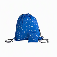 Sac à dos pliable en polyester avec cordon de serrage, impression personnalisée, pour la gym, le sport, l'école, la plage, motif animalier ou floral, fabrication OEM