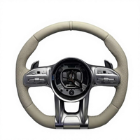 Volant de direction en cuir véritable et fibre de carbone de qualité supérieure pour Mercedes-Benz C200 CLA CLS A45 W204 W213 W219 W222 G500