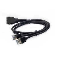 Cable de extensión doble USB 3,0 para montaje en Panel frontal de chasis, Cable de 20 pines para placa de ordenador de escritorio