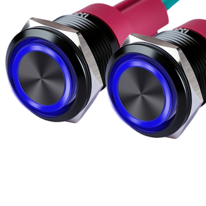 หัวโดมสแตนเลส/อลูมิเนียมสีดำปุ่มกดสำหรับงานหนัก IP65เกรดอุตสาหกรรม - Product Image 1