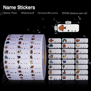 Etiquetas de Nombre <span class=keywords><strong>Personalizadas</strong></span> Autoadhesivas con Dibujos Animados, Etiquetas Impermeables para Escribir, para Niños, Material Escolar, Estudiantes - Product Image 2
