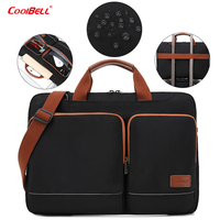 CoolBELL – sac à bandoulière pour hommes, style Ins, rétro, à la mode, pour ordinateur portable de 15 pouces, texture premium, design de pochette pour bagages, grande capacité