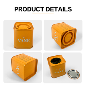 Jyb Du Lịch Xách Tay Vuông Kim Loại Trà <span class=keywords><strong>Tin</strong></span> Canister Món Quà Lãng Mạn Hộp Thiếc Với Hoa Mô Hình - Product Image 5