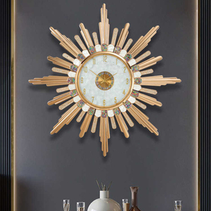 Châu Âu sang trọng 78*78cm vỏ lớn Đồng hồ treo tường cao cấp thạch anh im lặng sáng tạo treo cho phòng khách trang trí nội thất - Product Image 3