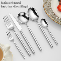 Couverts De Table Complet Ensemble d'argenterie de luxe personnalisée Ensembles de couverts en acier inoxydable pour mariage