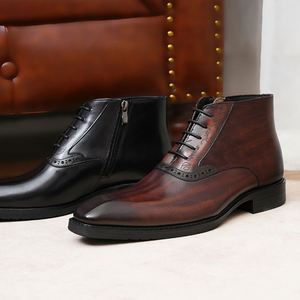Zapatos Formales de Trabajo para Hombre, de Cuero Genuino, de Alta Calidad, con Cordones Cuadrados, Antideslizantes y Transpirables, Estilo Bullock, 2025 - Product Image 5