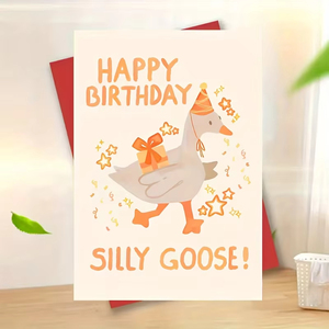 Biglietto d'<span class=keywords><strong>Auguri</strong></span> Divertente con Design a Forma <span class=keywords><strong>di</strong></span> Oca e Busta, Carta con Finitura Opaca - Grazioso Biglietto <span class=keywords><strong>di</strong></span> <span class=keywords><strong>Auguri</strong></span> per Regalo <span class=keywords><strong>di</strong></span> <span class=keywords><strong>Compleanno</strong></span> - Product Image 5