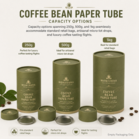 Tubo de Papel Kraft con Tapa Metálica Premium y Revestimiento de Aluminio para Granos de Café Tostados y Empaque para Tostadores Especializados - Venta al por Mayor OEM