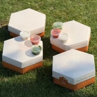 Boîte alimentaire hexagonale personnalisée du Moyen-Orient en papier, emballage jetable à emporter pour poulet, Kabsa, Bukhari, Mandi, riz, restaurant