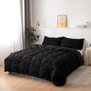 Hot bán đen thêu vuông rắn màu gối - Product Image 3