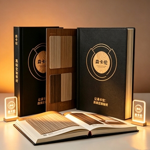 Catalogue de couleurs pour meubles, Nuancier de couleurs ENF en grain de bois écologique, Livre d'échantillons gaufré en carton avec reliure parfaite en cuir PU - Product Image 3