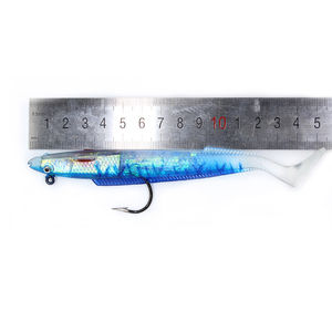 Leurres de pêche souples en caoutchouc, type ver et anguille, 10cm 10g, 15cm 30g, avec hameçon <span class=keywords><strong>crank</strong></span>, pour la pêche au bar et au <span class=keywords><strong>brochet</strong></span> - Product Image 4