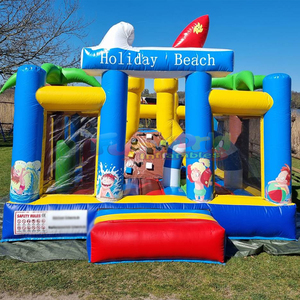 Castillo inflable de playa de calidad comercial para niños, parque infantil inflable para vacaciones en la playa. - Product Image 2