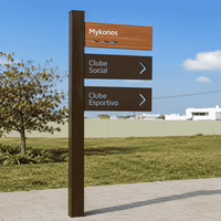Panneaux de signalisation directionnelle extérieurs pour centres commerciaux, panneaux directionnels en métal personnalisés pour les magasins, les parkings et les entrées
