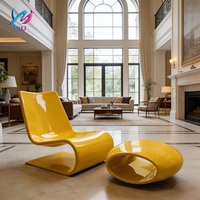 Ensemble de chaises longues modernes en fibre de verre, écologiques et durables, pour hôtel, salon et chambre à coucher