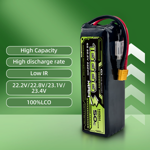 OEM UAV <b>Drone</b> <b>Battery</b> 10000mAh 3.7V-3.85V 6S/12S Rechargeable -20C-45C Discharge Rate 500 Cycles - Product Image 1