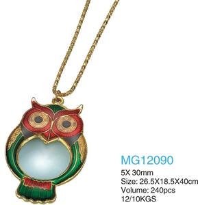 Mg12090 5x उल्लू फांसी हार चेन मैग्निफायर, फैशनेबल उपहार पोर्टेबल आवर्धक ग्लास - Product Image 6