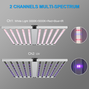 Kép <span class=keywords><strong>UV</strong></span> tách ra 1000 Wát quang phổ đầy đủ dẫn phát triển đèn trong nhà dọc nuôi Nhôm Cơ thể trắng nhà máy phát triển nở Dimmable - Product Image 2
