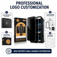 360 °   Protection d'écran en verre trempé 9H confidentialité, vente en gros, installation facile, sans poussière avec kit d'alignement automatique pour iPhone séries 18-11
