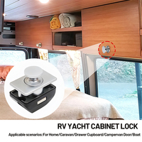 Verrou de tiroir à bouton-poussoir sans clé pour camping-car, caravane, fourgon aménagé