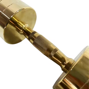 Set di Manubri Personalizzati di Alta Qualità in Cromo e Oro per Palestra Domestica <span class=keywords><strong>Pesi</strong></span> Liberi in Acciaio Dorato - Product Image 5