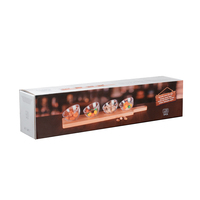 Lot de mini-bols à dessert en verre pour cadeaux d'affaires, avec 4 bols à collation à bord oblique et 1 spatule en bois – Vaisselle de table