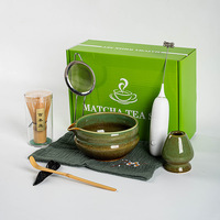 Fouet à matcha avec breloque, Fouet Chasen, Ensemble de thé matcha, Fouet en bambou, Bol en céramique, Longs ensembles de thé matcha japonais