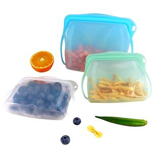 Sac pochette de stockage de fruits en silicone pour congélateur de cuisine sans BPA réutilisable de qualité alimentaire personnalisé debout - Product Image 1
