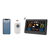 Station météo intelligente WiFi Tuya, thermomètre numérique intérieur/extérieur, hygromètre avec capteur sans fil, application de surveillance et de contrôle à distance