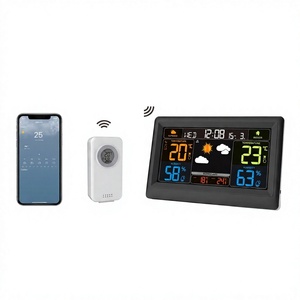 Stazione <span class=keywords><strong>Meteo</strong></span> Digitale WiFi Tuya Smart con Termometro Igrometro Interno/Esterno e Sensore Wireless per Monitoraggio e Controllo Remoto tramite App - Product Image 4