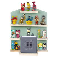 Boîte Toniebox étagère murale magnétique pour jusqu'à 24 figurines de tonie pour les enfants à jouer et à collectionner (vert maison)