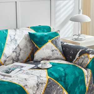 Housse de canapé extensible à imprimé géométrique, antidérapante, moderne, lavable, protection pour meubles de salon - Product Image 6