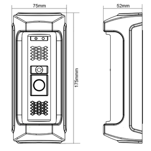 Sonnette vidéo intelligente en métal anti-vandalisme IP65 1080P avec contrôle par application Tuya et capteur Sony STARVIS - Product Image 6