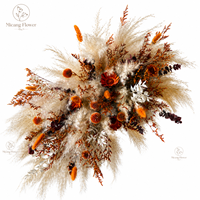 Terracotta roestkleurige wilde bloemen bruiloft tafeldecoraties anemoon kleine gedroogde bloemenboeket bruid bruidsmeisjes gedroogde bloemenboeket