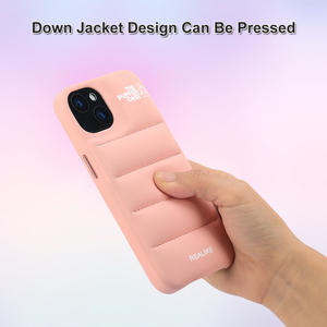 Nouveau cuir souple dos veste conception antichoc bouffant coton doudoune nord téléphone étui pour <span class=keywords><strong>iphone</strong></span> 14 15 16 <span class=keywords><strong>Pro</strong></span> <span class=keywords><strong>Max</strong></span> étui visage - Product Image 3