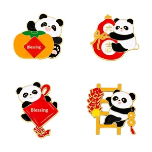Broche de <span class=keywords><strong>Panda</strong></span> de Año Nuevo, Regalo Festivo de Primavera, Carácter 'Fu' Auspicioso, Insignia Nacional para Decoración de Ropa con Motivos Animales - Product Image 5