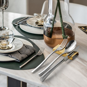 304 étagère de vaisselle en acier inoxydable pour hôtels fêtes nouveaux ornements de <span class=keywords><strong>Table</strong></span> à manger <span class=keywords><strong>couteau</strong></span> de nourriture occidentale fourchette cuillère cintre - Product Image 4